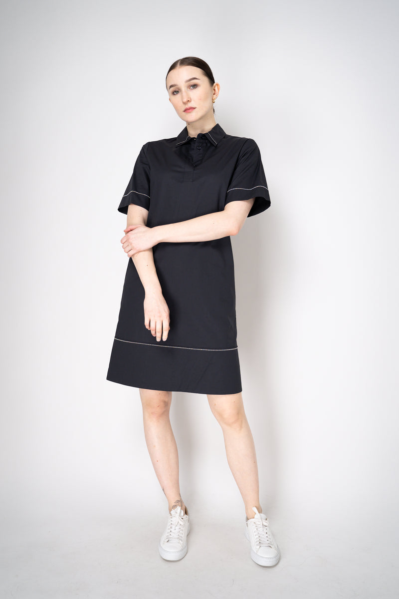 Peserico Cotton Poplin Shirt Dress in Navy Vancouver. Shop Online or in Store