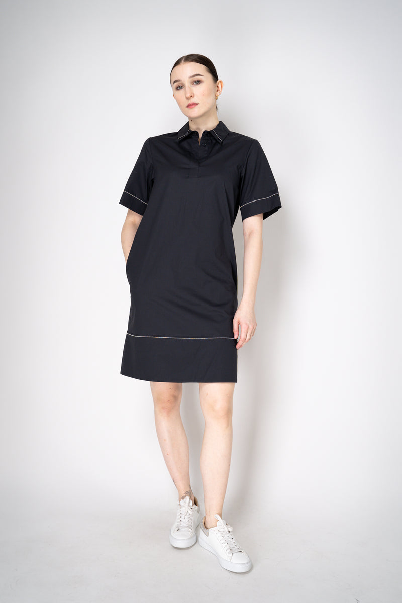 Peserico Cotton Poplin Shirt Dress in Navy Vancouver. Shop Online or in Store