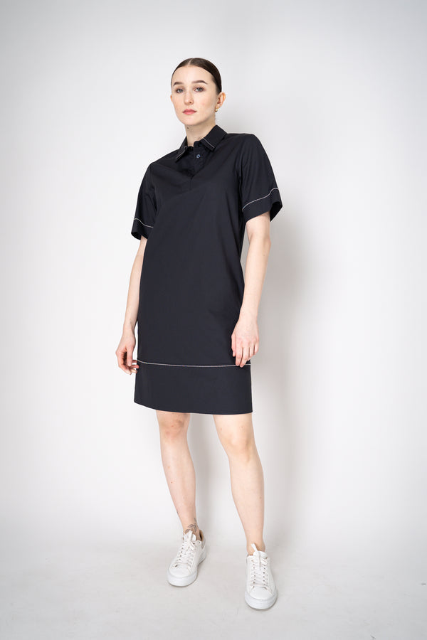 Peserico Cotton Poplin Shirt Dress in Navy Vancouver. Shop Online or in Store