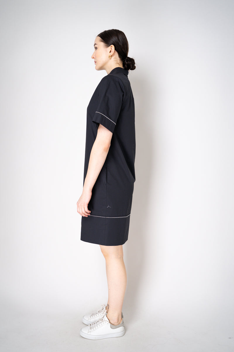 Peserico Cotton Poplin Shirt Dress in Navy Vancouver. Shop Online or in Store