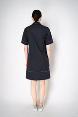 Peserico Cotton Poplin Shirt Dress in Navy Vancouver. Shop Online or in Store