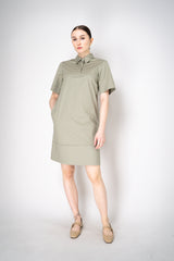 Peserico Cotton Poplin Shirt Dress in Sage Green Vancouver. Shop Online or in Store