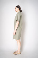 Peserico Cotton Poplin Shirt Dress in Sage Green Vancouver. Shop Online or in Store
