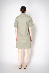 Peserico Cotton Poplin Shirt Dress in Sage Green Vancouver. Shop Online or in Store