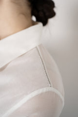 Peserico Cotton Voile Button-Up Blouse in White Vancouver. Shop Online or in Store