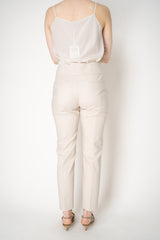 Peserico Cropped Cotton Tapered Trousers in Rose Beige Vancouver. Shop Online or in Store.