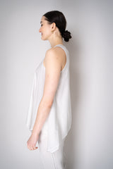 Peserico Handkerchief Hem Cotton Voile Top in White Vancouver. Shop Online or in Store
