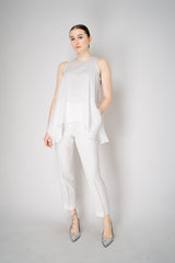 Peserico Handkerchief Hem Cotton Voile Top in White Vancouver. Shop Online or in Store