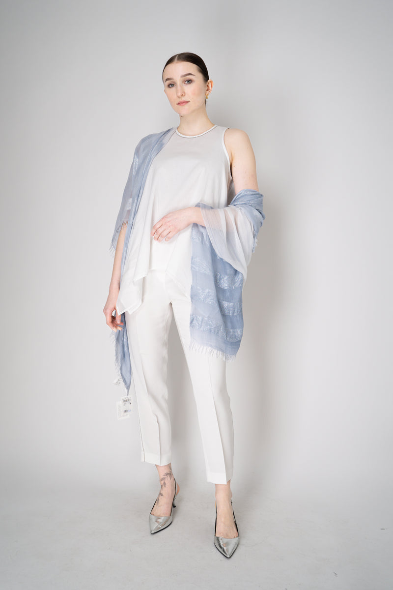Peserico Handkerchief Hem Cotton Voile Top in White Vancouver. Shop Online or in Store