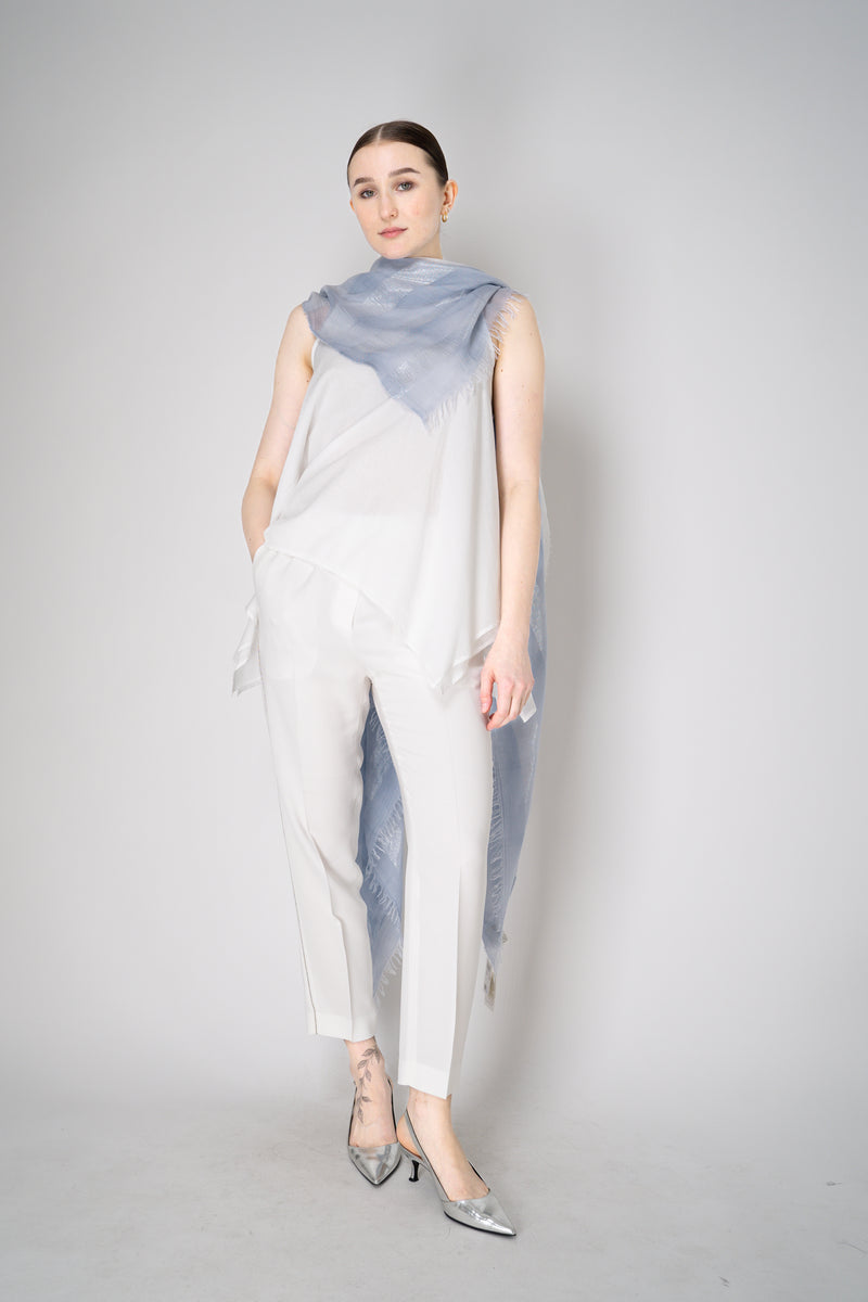 Peserico Handkerchief Hem Cotton Voile Top in White Vancouver. Shop Online or in Store