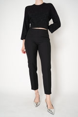 Peserico High Rise Tapered Trousers in Black Vancouver. Shop Online or in Store.
