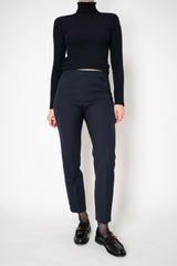 Peserico High Rise Tapered Trousers in Navy Vancouver. Shop Online or in Store.