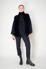 Peserico High Rise Tapered Trousers in Navy Vancouver. Shop Online or in Store.