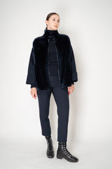 Peserico High Rise Tapered Trousers in Navy Vancouver. Shop Online or in Store.
