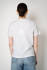 Peserico Jersey Crew Neck T-shirt with Embellished Pocket in White Vancouver. Shop Online or in Store.
