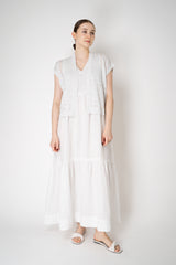 Peserico Linen Short Sleeve Cardigan with Mesh-like Plaid in White Vancouver. Shop Online or in Store.