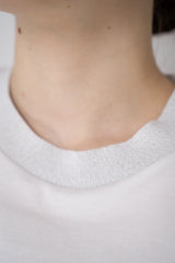 Peserico Long Sleeve Cotton Shirt with Filo Diamante Embellished Pocket in White Vancouver. Shop Online or in Store.