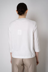 Peserico Long Sleeve Cotton Shirt with Filo Diamante Embellished Pocket in White Vancouver. Shop Online or in Store.
