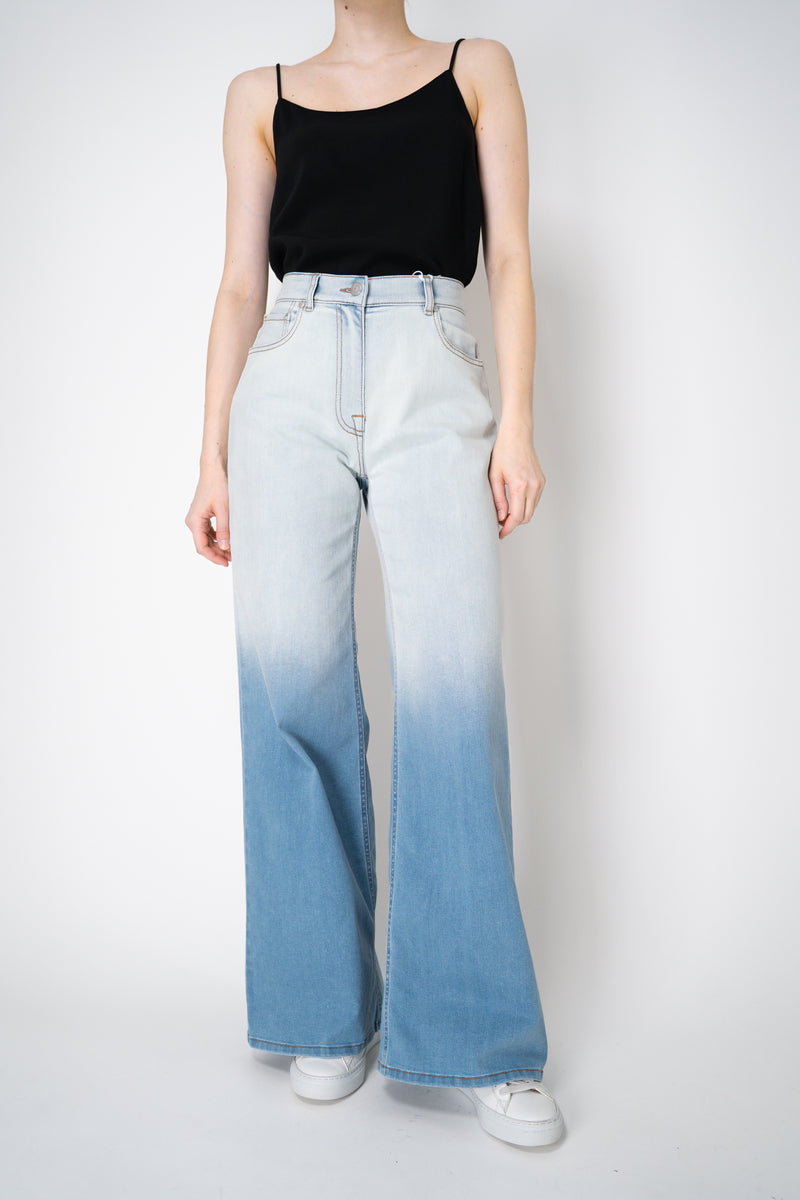 Peserico Long Wide Leg Jeans in Gradient Print Vancouver. Shop Online or in Store.