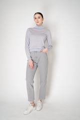 Peserico Mid-Rise Tapered Leg Jeans in Light Grey Wash Vancouver. Shop Online or in Store.