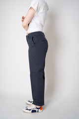 Peserico Mid Rise Slim Fit Chino Pants with Embellished Faux Welt Pocket in Navy Vancouver. Shop Online or in Store.