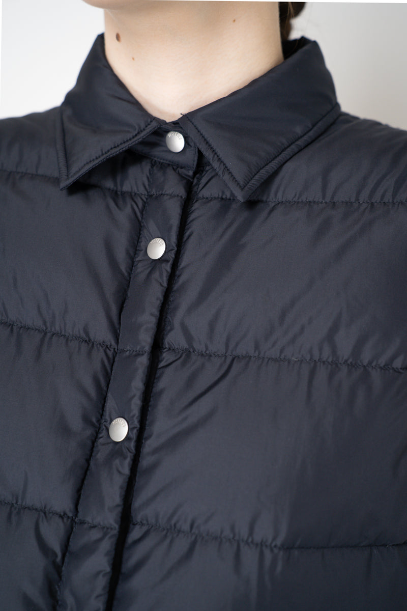 Peserico Padded Vest with Knit Back In Navy Vancouver. Shop Online or in Store.