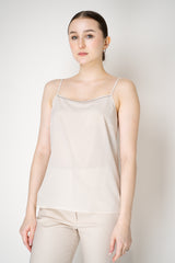 Peserico Peserico Silk Camisole in Brilliant Beading in Rose Beige Vancouver. Shop Online or in Store.