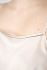 Peserico Peserico Silk Camisole in Brilliant Beading in Rose Beige Vancouver. Shop Online or in Store.
