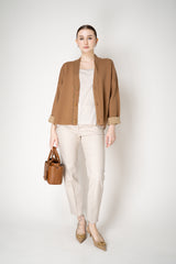 Peserico Peserico Silk Camisole in Brilliant Beading in Rose Beige Vancouver. Shop Online or in Store.