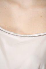 Peserico Peserico Silk Camisole in Brilliant Beading in White Vancouver. Shop Online or in Store.