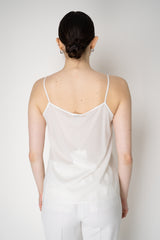 Peserico Peserico Silk Camisole in Brilliant Beading in White Vancouver. Shop Online or in Store.