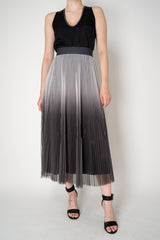 Peserico Pleated Tulle Skirt in Gradient Grey Vancouver. Shop Online or in Store.