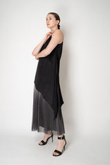 Peserico Pleated Tulle Skirt in Gradient Grey Vancouver. Shop Online or in Store.