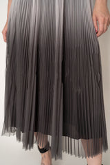 Peserico Pleated Tulle Skirt in Gradient Grey Vancouver. Shop Online or in Store.
