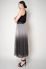 Peserico Pleated Tulle Skirt in Gradient Grey Vancouver. Shop Online or in Store.