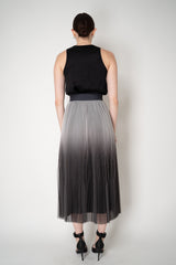Peserico Pleated Tulle Skirt in Gradient Grey Vancouver. Shop Online or in Store.
