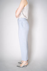 Peserico Pull-On Style Crepe Trousers in Light Blue Vancouver. Shop Online or in Store.