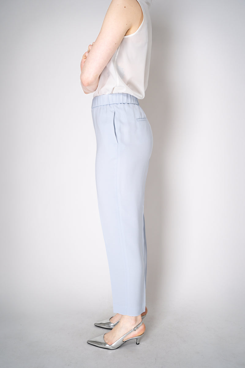 Peserico Pull-On Style Crepe Trousers in Light Blue Vancouver. Shop Online or in Store.