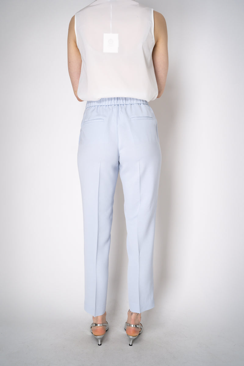 Peserico Pull-On Style Crepe Trousers in Light Blue Vancouver. Shop Online or in Store.