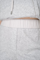 Peserico Pull-On Style Jersey Shorts in Grey Melange Vancouver. Shop Online or in Store.