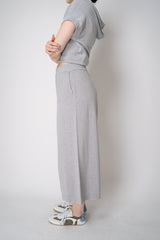 Peserico Pull-On Style Lurex Knit Culotte Pants in Silver Vancouver. Shop Online or in Store.