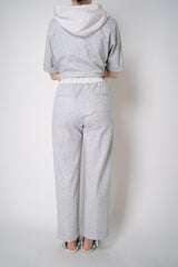 Peserico Pull-On Style Straight Leg Cotton Joggers in Grey Melange Vancouver. Shop Online or in Store.