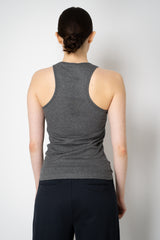 Peserico Ribbed Lurex Tank Top in Dark Grey Vancouver. Shop Online or in Store.