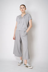 Peserico Short Sleeve Zip Up Hooded Lurex Cardigan  in Silver Vancouver. Shop Online or in Store.