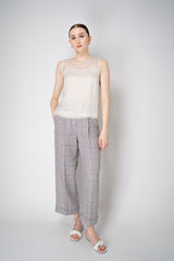 Peserico Silk Organza Sleeveless Top with Camisole Slip in White Vancouver. Shop Online or in Store.