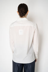 Peserico Silk V-Neck Blouse with Filo Diamante Embellished Cuffs in White Vancouver. Shop Online or in Store.