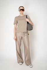 Peserico Stretch Viscose Relaxed T-shirt in Gold Beige Vancouver. Shop Online or in Store.