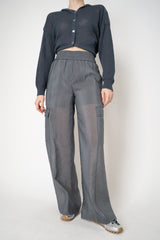 Peserico Technical Organza Cargo Pants in Grey Vancouver. Shop Online or in Store.