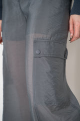 Peserico Technical Organza Cargo Pants in Grey Vancouver. Shop Online or in Store.