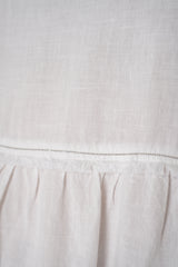 Peserico V-neck Linen Tiered Dress in White Vancouver. Shop Online or in Store.